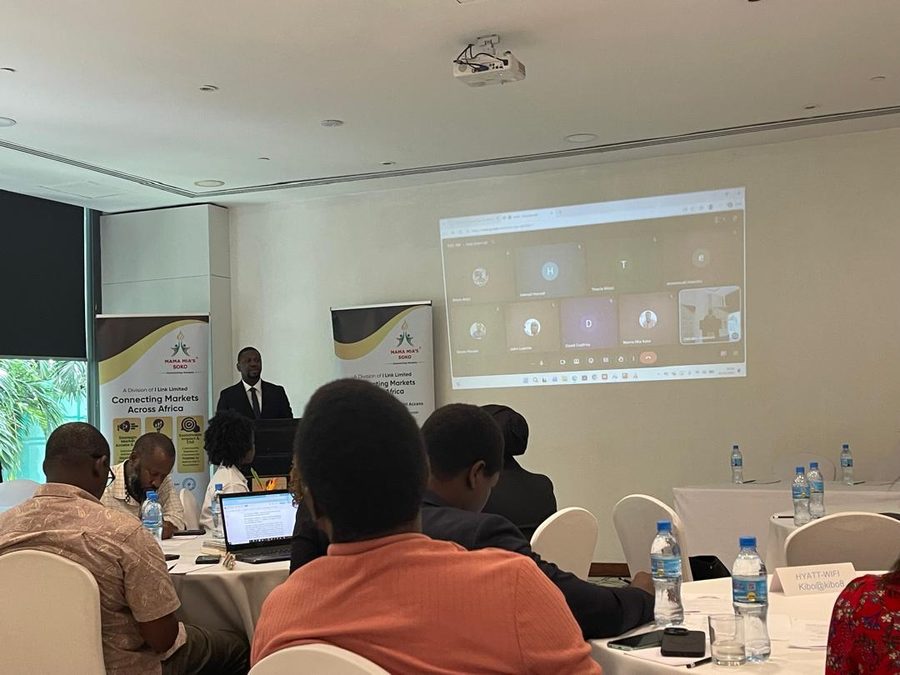 The presentation screen during the TEE launch